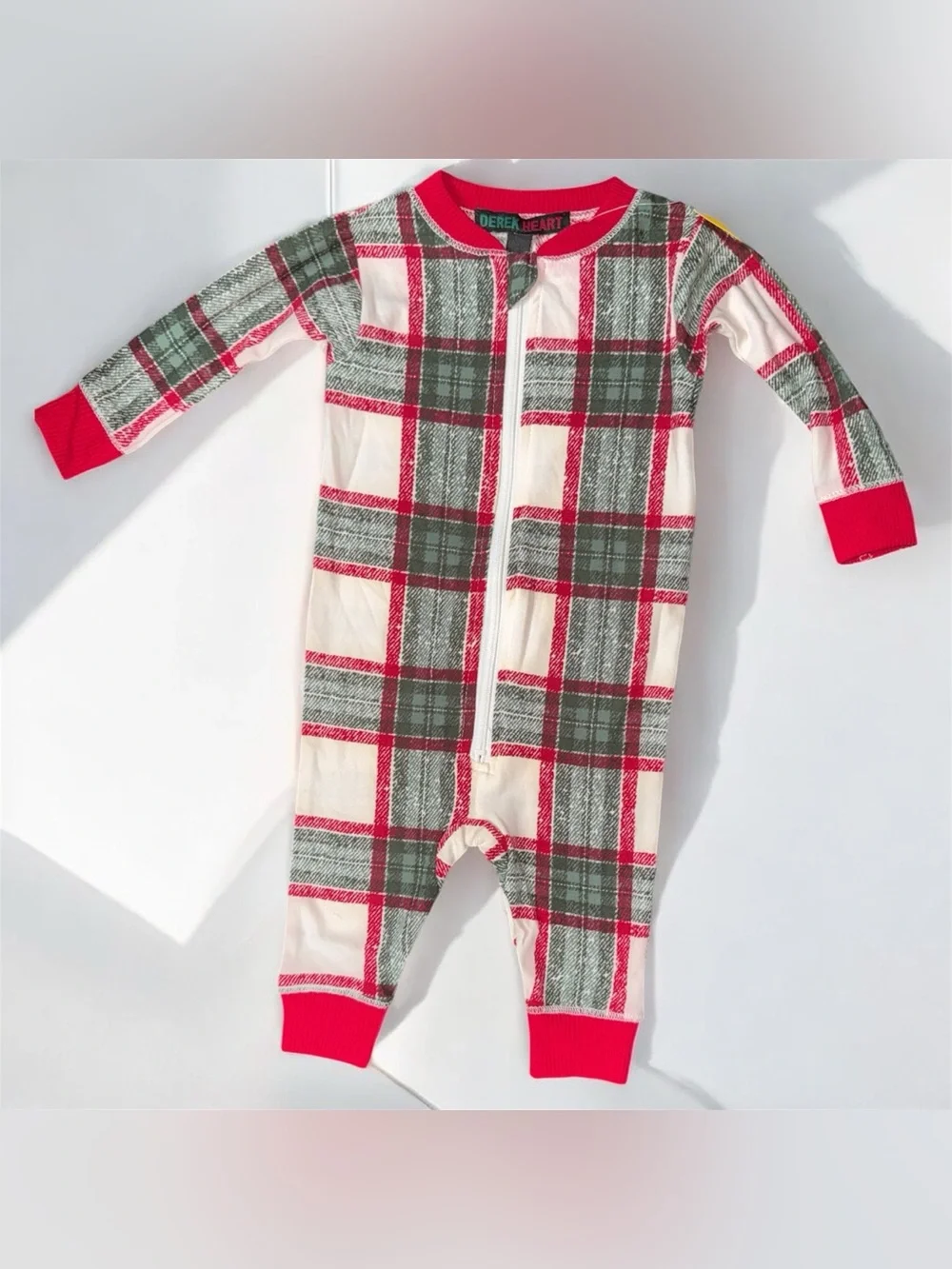 Red Plaid Holiday Onesie
